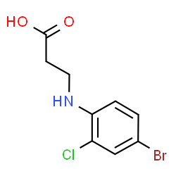 B-ALANINE, N-(4-BROMO-2-CHLOROPHENYL)- Structure