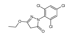 5-ethoxy-2-(2,4,6-trichloro-phenyl)-2,4-dihydro-pyrazol-3-one结构式