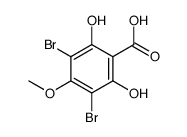 2,6-Dihydroxy-4-methoxy-3,5-dibromobenzoic acid Structure