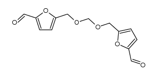1,1-bis-(2'-formyl-5'-furfuryloxy)methane Structure