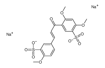 disodium 2,4-dimethoxy-5-[(E)-3-(4-methoxy-3-sulfonato-phenyl)prop-2-e noyl]benzenesulfonate Structure