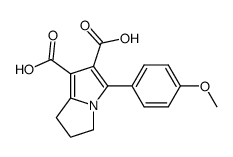 5-(4-methoxyphenyl)-2,3-dihydro-1h-pyrrolizine-6,7-dicarboxylic acid结构式