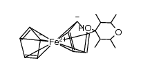 4-ferrocenyl-4-hydroxy-2,3,5,6-tetramethyloxane Structure
