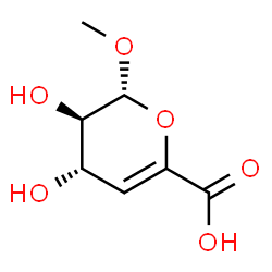 Methyl 4-deoxy-alpha-L-threo-hex-4-enopyranosiduronic acid Structure