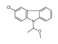 3-chloro-9-(1-methoxyethyl)carbazole结构式