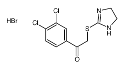 1-(3,4-dichlorophenyl)-2-(4,5-dihydro-1H-imidazol-1-ium-2-ylsulfanyl)ethanone,bromide结构式