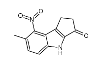 7-methyl-8-nitro-1,4-dihydrocyclopent[b]indol-3(2H)-one结构式