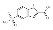 5-甲磺酰基-1H-吲哚-2-羧酸结构式