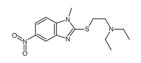 N,N-diethyl-2-(1-methyl-5-nitrobenzimidazol-2-yl)sulfanylethanamine结构式