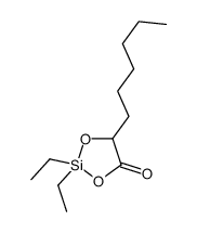 2,2-diethyl-5-hexyl-1,3,2-dioxasilolan-4-one结构式