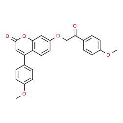 4-(4-methoxyphenyl)-7-[2-(4-methoxyphenyl)-2-oxoethoxy]chromen-2-one Structure