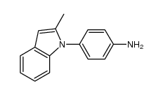 1-(4-aminophenyl)-2-methylindol结构式