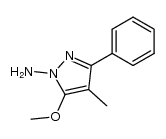 1-amino-5-methoxy-4-methyl-3-phenylpyrazole Structure