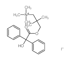 [3-(2-hydroxy-2,2-diphenyl-acetyl)oxy-2,2-dimethyl-propyl]-trimethyl-azanium Structure
