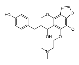 4-[3-[6-[2-(dimethylamino)ethoxy]-4,7-dimethoxy-1-benzofuran-5-yl]-3-hydroxypropyl]phenol Structure