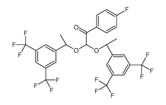 2,2-Bis[(1R)-1-[3,5-bis(trifluoromethyl)phenyl]ethoxy]-1-(4-fluorophenyl)ethanone Structure