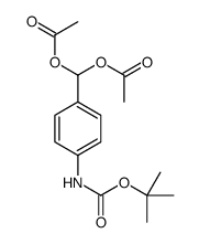 [acetyloxy-[4-[(2-methylpropan-2-yl)oxycarbonylamino]phenyl]methyl] acetate Structure