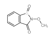 2-methoxy-1-oxo-1,2-benzothiazol-3-one结构式