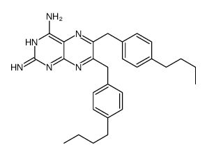 6,7-bis[(4-butylphenyl)methyl]pteridine-2,4-diamine结构式