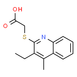 2-((3-ethyl-4-methylquinolin-2-yl)thio)acetic acid Structure