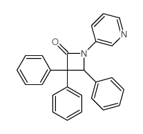 2-Azetidinone,3,3,4-triphenyl-1-(3-pyridinyl)- Structure