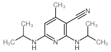 4-methyl-2,6-bis(propan-2-ylamino)pyridine-3-carbonitrile结构式