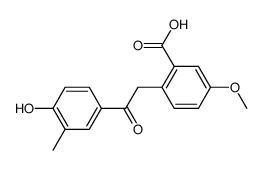 4-Methoxy-4'-hydroxy-3'-methyl-desoxybenzoin-o-carbonsaeure结构式