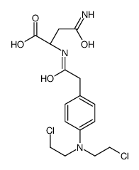 (2S)-4-amino-2-[[2-[4-[bis(2-chloroethyl)amino]phenyl]acetyl]amino]-4-oxobutanoic acid结构式