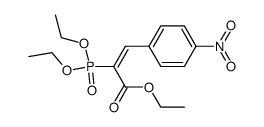 E-1-carbethoxy-1-diethoxyphosphoryl-2-(4-nitrophenyl) ethene结构式
