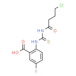 2-[[[(4-CHLORO-1-OXOBUTYL)AMINO]THIOXOMETHYL]AMINO]-5-IODO-BENZOIC ACID结构式