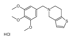 5-[(3,4,5-trimethoxyphenyl)methyl]-6,7-dihydro-4H-thieno[3,2-c]pyridine,hydrochloride Structure