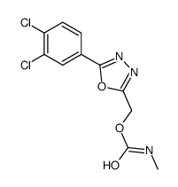 [5-(3,4-dichlorophenyl)-1,3,4-oxadiazol-2-yl]methyl N-methylcarbamate Structure