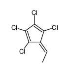 1,2,3,4-tetrachloro-5-ethylidenecyclopenta-1,3-diene结构式