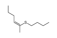 (1-methyl)-1Z-pentenyl butyl sulfide Structure