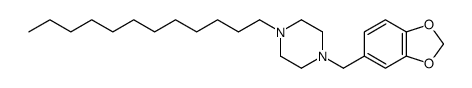 1-Dodecyl-4-(1,3-benzodioxol-5-ylmethyl)piperazine结构式