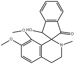 3',4'-Dihydro-3-hydroxy-2'-methyl-7',8'-dimethoxyspiro[2H-indene-2,1'(2'H)-isoquinolin]-1(3H)-one structure