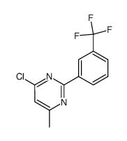 4-CHLORO-6-METHYL-2-[3-(TRIFLUOROMETHYL)PHENYL]PYRIMIDINE结构式