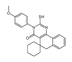 3-(4-methoxyphenyl)-2-sulfanylidenespiro[1,6-dihydrobenzo[h]quinazoline-5,1'-cyclohexane]-4-one结构式