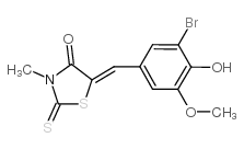 5-[(3-bromo-4-hydroxy-5-methoxyphenyl)methylidene]-3-methyl-2-sulfanylidene-1,3-thiazolidin-4-one picture