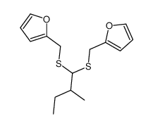 2-[[1-(furan-2-ylmethylsulfanyl)-2-methylbutyl]sulfanylmethyl]furan Structure