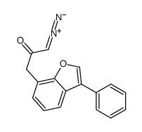 1-diazonio-3-(3-phenyl-1-benzofuran-7-yl)prop-1-en-2-olate Structure