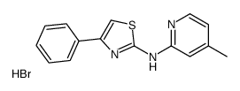 N-(4-methylpyridin-2-yl)-4-phenyl-1,3-thiazol-2-amine,hydrobromide结构式