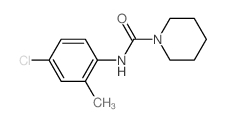 N-(4-chloro-2-methyl-phenyl)piperidine-1-carboxamide结构式