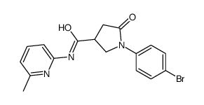 1-(4-bromophenyl)-N-(6-methylpyridin-2-yl)-5-oxopyrrolidine-3-carboxamide结构式