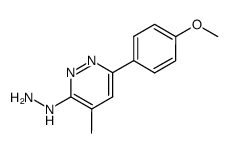 3-hydrazino-6-(4-methoxy-phenyl)-4-methyl-pyridazine结构式