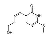 5-(4-hydroxy-but-1-enyl)-2-methylsulfanyl-3H-pyrimidin-4-one结构式