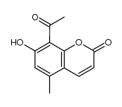 5-methyl-7-hydroxy-8-acetylcoumarin结构式