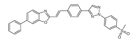 2-<4-(2-p-Methylsulfonylphenyl-2H-1,2,3-triazol-4-yl)styryl>-6-phenylbenzoxazol Structure