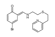 4-bromo-6-[[2-(2-pyridin-2-ylethylsulfanyl)ethylamino]methylidene]cyclohexa-2,4-dien-1-one Structure