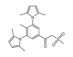 3',5'-bis(2,5-dimethylpyrrol-1-yl)-4'-methyl-2-methylsulfonylacetophenone Structure